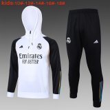 Real Madrid White Training Sweatshirt + Pants Kids 2023/24 #Hoodie