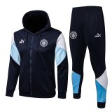 Manchester City Hoodie Navy Training Suit (Jacket + Pants) Mens 2021/22