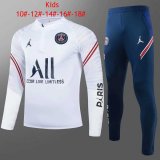 PSG x Jordan White II Half Zip Training Suit Kid's 2021/22