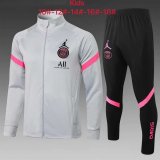 PSG x Jordan Light Grey Training Suit (Jacket + Pants) Kids 2021/22