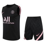 PSG Black Traning Kit (Singlet + Shorts) Mens 2021/22