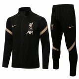 Liverpool Black - Gold Training Suit (Jacket + Pants) Mens 2021/22