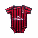 2019/2020 AC Milan Home Red&Black Stripes Baby Infant Crawl Soccer Jersey Shirt
