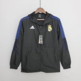 Real Madrid Black All Weather Windrunner Jacket Mens 2022/23