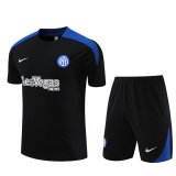 Inter Milan Black Training Jersey + Short Mens 2024/25