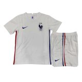 2020 France Away White Kids Soccer Jersey Kit(Shirt + Short)