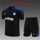 Inter Milan Black Training Jersey + Short Kids 2024/25