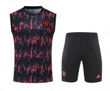 Manchester United Black Training Suit Singlet + Short Mens 2022/23