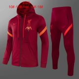 Liverpool Hoodie Burgundy Training Suit (Jacket + Pants) Kids 2021/22