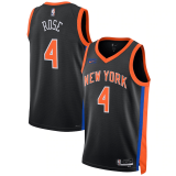 New York Knicks Black Swingman Jersey (City) Mens 2022/23 Derrick Rose - 4
