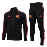Manchester United Black Training Suit Jacket + Pants Mens 2022/23