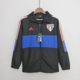 Sao Paulo FC Black - Blue All Weather Windrunner Jacket Mens 2022/23