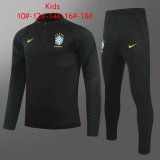 Brazil Black Training Suit Kids 2020/21