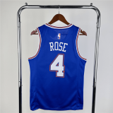 New York Knicks Blue Swingman Jersey - Statement Edition Mens 2024 ROSE #4