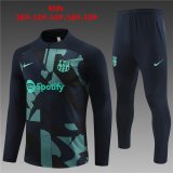 Barcelona Royal - Green Training Suit Kids 2023/24