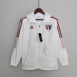 Sao Paulo FC White All Weather Windrunner Jacket Mens 2022/23