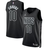 Brooklyn Nets 2022/2023 Black Statement Edition SwingMens Jersey Mens (SIMMONS #10)