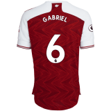 2020/2021 Arsenal Home Red Men's Soccer Jersey GABRIEL #6
