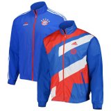 Bayern Munich On-Field Team Logo Anthem Reversible Blue Full-Zip Windrunner Jacket Mens 2023/24