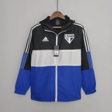 Sao Paulo FC Black&White&Blue All Weather Windrunner Jacket Mens 2022/23