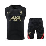 Liverpool Black Singlet + Shorts Mens 2022/23