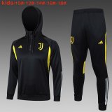 Juventus Black Training Sweatshirt + Pants Kids 2023/24 #Hoodie