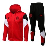 AC Milan Hoodie Red Training Suit (Jacket + Pants) Mens 2021/22