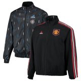 Manchester United On-Field Team Logo Anthem Reversible Black Full-Zip Windrunner Jacket Mens 2023/24