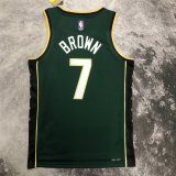 Boston Celtics 2022/2023 Green City Edition SwingMens Jersey Mens (BROWN #7)