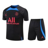 PSG x Jordan Black Training Suit Jersey + Short Mens 2022/23