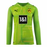 Borussia Dortmund Goalkeeper Green Long Sleeve Mens Jersey 2021/22