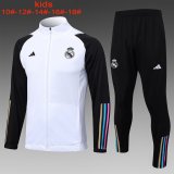 Real Madrid White Training Jacket + Pants Kids 2023/24