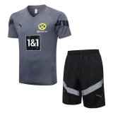 Borussia Dortmund Grey Jersey + Short Mens 2022/23