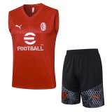 AC Milan Red Training Singlet + Short Mens 2023/24