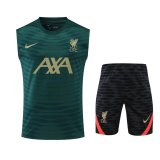 Liverpool Deep Green Singlet + Shorts Mens 2022/23