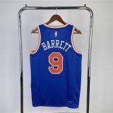 New York Knicks Blue Swingman Jersey Icon Edition Mens 2023/24 #BARRETT 9