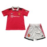 Manchester United Home Jersey + Short Kids 2022/23