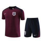 England Burgundy Training Jersey + Short Mens 2024