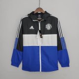 Manchester United Black&White&Blue All Weather Windrunner Jacket Mens 2022/23