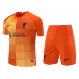 Liverpool Goalkeeper Orange Jersey + Short Mens 2021/22