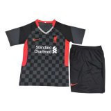 2020/2021 Liverpool Third Black Kids Soccer Jersey Kit(Shirt + Short)