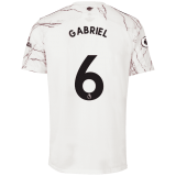 2020/2021 Arsenal Away White Men's Soccer Jersey GABRIEL #6