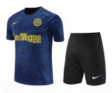 Inter Milan Royal Blue Training Jersey + Short Mens 2023/24