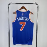 New York Knicks Blue Swingman Jersey Icon Edition Mens 2023/24 #ANTHONY 7