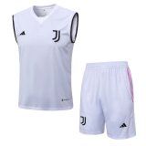 Juventus White Training Singlet + Short Mens 2023/24