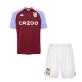 2020/2021 Aston Villa Home Purple Kids Soccer Jersey Kit(Shirt + Short)