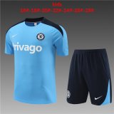 Chelsea Light Blue Training Jersey + Short Kids 2024/25