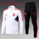 Bayern Munich White Training Suit Jacket + Pants Kids 2022/23