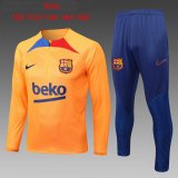 Barcelona Orange Stripes Training Suit Kids 2022/23