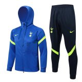 Tottenham Hotspur Hoodie Blue II Training Suit Jacket + Pants Mens 2021/22